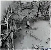 Driftverkstaden i Boden efter branden.