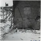 Driftverkstaden i Boden efter branden.