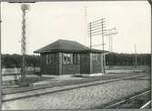 Ställverkshus vid Halmstad station.