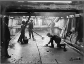 Asfaltsläggning vid byggande av gångtunnel