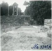 Grunden för ett garage vid Mörlunda.