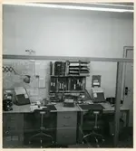 Interiör över kontor på Västerås resebyrå.