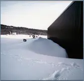 Snöröjning vid Östersund huvudverkstad.