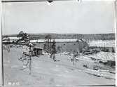 Varmhus för betonggjutning i Porjus vintern 1912.