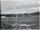 Lillselet i Porjus vid tiden för kraftverksbygget , åren 1910-1915. På bilden ses utloppstunnelns ändpunkt vid Lillselet