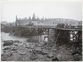 Uppsala - Gävle Järnväg, UGJ. Bron över Dalälven vid Älvkarleö på linjen mellan Tierp och Gävle.