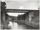 Järnvägsbron över Surtan på linjen Varberg - Borås, vid Björketorp.