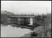 Brobygge över Ytterån på linjen Östersund-Järpen.