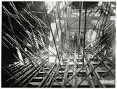 Armering av grundplattan på bågbron (Nyåkersbron) över Öreälven.