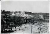 Järnvägsbanken vid viadukten vid Norrtull.