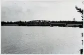 Brobygge över Skellefteälven vid Slagnäs på linjen mellan Sorsele och Arvidsjaur.