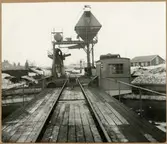 Vändskiva och kolbrygga vid Mora Noret lokstation.