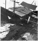 Del av vagn efter urspårning mellan Håmojåkk och Linaälv