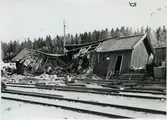 Förrådsbyggnad i Pålsboda efter olyckan 1951.