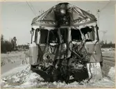 Rälsbuss Statens Järnvägar, SJ YC06 834 efter olyckan på Koskivaara station 1955.