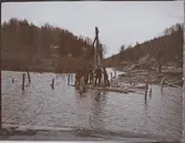 Arbete i samband med bärgningen av Göteborg - Borås Järnväg, GBJ K 5 efter olycka nära Hultafors.