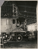 Ellok skadat i Stockholms Södra tunneln 1931.