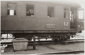 Statens Järnvägar, SJ ACo4 2960 som blev skadad efter bombning i Narvik fotograferad på Stockholm centralstation.