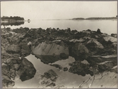 Kustområdet nedanför tågolyckan i Getå den 1 oktober 1918 som orsakades av ett jordskred.