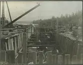 Spontning och grundgrävning vid Sävelången.