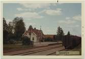 Vy över Broaryds Station.Byggnads år 1906. Arkitekt T J Folcke, Göteborg.