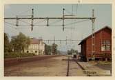 Slopad som linjeplats 1994-10-29 i samband med linjeomläggningen Heberg - Öringe Stationen byggdes 1886.