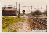 Tormestorp station 7/5 1971.Statens Järnvägar, SJ. Stationen öppnades 1858. Var hållplats till 1960. Stationshuset byggdes 1960. Banan elektrifierades 1933. Banan lades ner 1968.