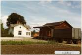 Hindby station 1971.Malmö - Ystad Järnväg, MYJ. Stationen öppnades 1874 och lades ner 1973. Övergick till Statens Järnvägar, SJ 1941.