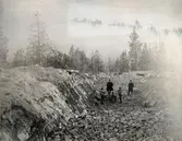 Från byggandet av Luleå-Gällivarebanan.