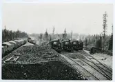Banbyggnad Inlandsbanan.
Vaimats grusgrop.