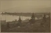 SJs banbyggnad av Linjen Torpshammar- Riksgränsen (Storlien) vid orten Åre (Kyrkviken), någon gång mellan år 1874-1884.