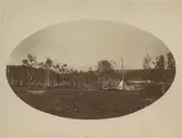 SJs banbyggnad av Linjen Torpshammar- Riksgränsen. (Storlien)  Foto är taget vid Snasahögen i Storlien, Juli 1878.