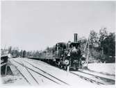 Godståg vid Gisslarbo station.