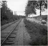Vid Lesjön på linjen mellan Lesjöfors och Oforsen.