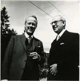 Landshövding Bertil Fallenius och Distriktschef Per Hugo Swartling.