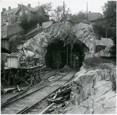 Ny tunnel under sprängning vid Hagalund.