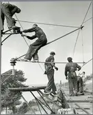 Montering av kontaktledning.