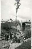 Elektrifieringsarbete på linjen Hälsingborg - Hässleholm.