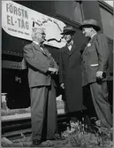 Resebyråföreståndare Axel Ekström, Byrådirektör Warodell och Trafikingenjör H. Johansson.