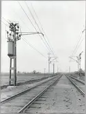 Södra stambanan med avskiljare och spårtransformator.
