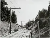 Elektriska provsträckan vid hållplatsen Skuggan.