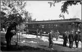 Första tåget Ryssland - Tyskland med krigsinvalider från Haparanda. Vagnen är Statens Järnvägar, SJ C05m 1911. En av de vagnar som gick fyllda med bårar. TT.