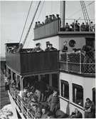 Allierade krigsfångar ombord på S/S Drottning Wictoria under krigsfångeutväxling.