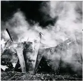 Brand i tåg och snögalleri vid Riksgränsen.