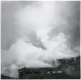 Brand i tåg och snögalleri vid Riksgränsen.