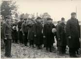 Första tåget med ryska krigsfångar på linjen mellan Narvik och Karlshäll vid andra världskrigets slut.