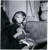 Transport av barn från Finland i samband med barnevakueringen under kriget.