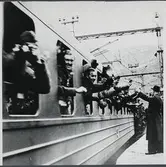 Norska polistruppen ankommer till Narvik.