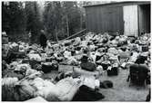 Resgods tillhörande finska flyktingar i Haparanda, hösten 1944.