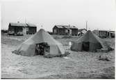 Bild tagen i samband med evakueringen av finska flyktingar i Karesuando, hösten 1944.